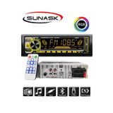 SUNASK Sn-4250bt Çift Usb Araba Oto Teyp Radyo Bluetooth Usb Sd Aux Rgb Tuş Işığı 4x75 Watt