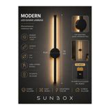 Sunbox Modern Kablosuz Tak Çalıştır Ledli Pilli Aç Kapa Butonlu Aplik 70 cm Siyah Pil Dahildir LEDOVYA