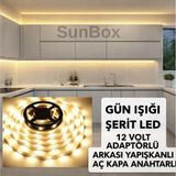 SUNBOX Şerit led Mutfak Dolabı Tezgah Üstü TV arkası Tam Set Adaptörlü Butonlu 5 Metre Günışığı - 3000K - Gün Işığı