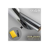 SUNDARK 50 cm X 6 Metre | Silver (Aynalı) Cam Filmi %15 | Uygulama Setli