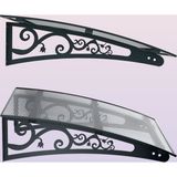 Sundurma Gross Metal Taşıyıcılı Kapı Üstü Pratik Sundurma Antrasit - Şeffaf Levha 270 x 70 Md2