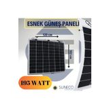 Suneco 195 Watt Yarı Esnek Güneş Paneli Half Cut Monokristal Solar Güneş Paneli 12VOLT Karavan 205W