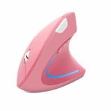 Sunffice Dikey Fare, Ergonomik Dikey Fare, 2.4G Yüksek Hassasiyetli Optik Fareler PC Dizüstü Bilgisayar Masaüstü Mac için 800/1200/1600DPI (Kablosuz Pembe)