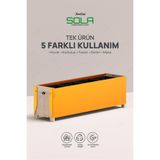 SUNFLEX Sola Askılı Dekoratif Çiçeklik 65 cm Metal ve Ahşap