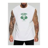 SUNFREE PADEL Baskılı Spor Giyim Sıfır Kol Oversize Erkek Tshirt