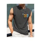SUNFREE SÖRF Baskılı Erkek Sıfır Kol Giyim Spor Giyim Oversize T-SHIRT