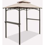 Sunfun Drc Gazebo Parti Çadırı Kahverengi Bahçe Gölgelik Bahçe Parti Çadır - 2,4 x 2,4 m - Krem
