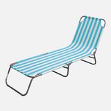 Sunfun Katlanır Sezlong Beyaz Mavi