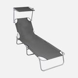 Sunfun Metal Katlanabilir Şezlong Gri