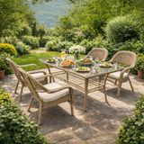 Sunfun Savannah Rattan Bej Yemek Grubu