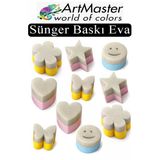 Sünger Eva Baskı Seti 10 Lu 1 Paket Sünger Baskı Eva Şekilli Sünger Boya Damga Okul Öncesi Kreş Anasınıfı Etkinlik