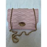 Süngerl Inakışlı Iç Ksım Astarlıkalın Zincirli Çaprazkadın Omuzçantası - 22x30 - Pudra Pembe