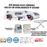 Süngerli Ütü Masası Kılıfı 48X130 Cm, Pratik ve Koruyucu Tasarım - Seçenek 1