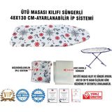 Süngerli Ütü Masası Kılıfı 48X130 Cm, Yumuşak ve Koruyucu Tasarım - Seçenek 1