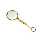 Sungur's Store 5X90MM Tüm Metal Altın Renkli, Hediye Büyüteç,optik Lensler ile Çinko Alaşım Metal Çerçeve - Ahşap - Bej
