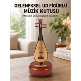 Sungur's Store Enstrüman Şeklinde Müzik Kutusu Lüt Tasarım Melodious Music - Ahşap