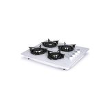 Sungur's Store Kumtel Ko-40 Tshdf Beyaz Cam Set Üstü Doğalgaz - Altın
