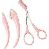 Sungur's Store Taraklı Kaş Bıyık Makası ve Kaş Ustura Seti Kaş Bıyık Tüy Alma Epilasyon Aleti 2'li Set - 00 Clear