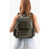 Suni Deri Kadın Sırt Çantası 38*28 cm Mega Bag Günlük Kullanıma Uygun Çok Cepli Içi Astarlı - 38 x 28 cm - Yeşil