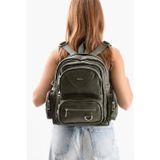 Suni Deri Kadın Sırt Çantası 38*28 Cm Mega Bag Günlük Kullanıma Uygun Çok Cepli İçi Astarlı