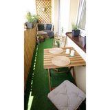 Suni Yapay Çim Halı 7mm Balkon Bahçe Dekoratif Çim Halı İç Ve Dış Mekan Kullanımına Uygundur - Yeşil - 200 x 1000 cm