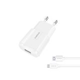 Sunix 2.1A USB-A Girişli Beyaz S-21 Micro Şarj Aleti Seti