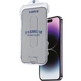 Sunix Iphone 14 Pro Max İle Uyumlu Kolay Uygulama Aparatlı Premium Hayalet Ekran Koruyucu Cam