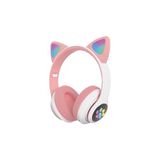 Sunix Wireless 5.0 Stereo Kedi Kulak Üstü Bluetooth Kulaklık Pembe BLT-44