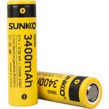 Sunkko 3.7 Volt 3400 Mah 18650 Tekli Şarj Edilebilir Pil