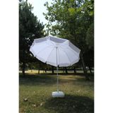 Sunlife Beyaz Renkli 10 Tel Fiberglass Gövdeli 360C° Dönen Başlıklı Plaj Deniz Şemsiyesi 2.20 Metre