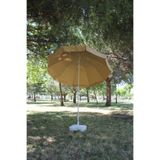 Sunlife Cappucino Renkli 10 Tel Fiberglass Gövdeli 360C° Dönen Başlıklı Plaj Deniz Şemsiyesi 2.20 Metre