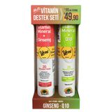 Sunlife Multivitamin Mineral Ginseng 20 Efervesan Tablet + Multivitamin Mineral Q10 20 Efervesan Tablet