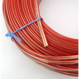 Sunlight Elektrik Kablosu %100 Bakır 100 Metre 2x0,75 mm Şeffaf Kırmızı