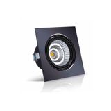 Sunlight Kare Sıva Altı 40W Osram Led Siyah Spot Armatür Ilık Beyaz Işık
