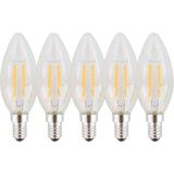 Sunlight Rustik Mum Dekoratif LED Ampul 4W E14 5 Adet - Beyaz