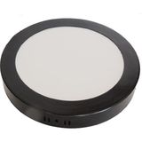 Sunlight Yuvarlak Sıva Üstü Siyah 20 Watt Led Panel Armatür Trafolu Beyaz