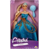 Sunman 0835 Sun-Rst-Sıs-Mnk Alisha Prenses Uzun Saçlı Aksesuarlı Bebek Set 29 cm 3 renk -Sunman - Renkli