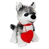 Sunman 1035 Oturan Husky Kalpli Peluş Köpek