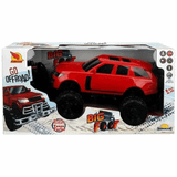 Sunman 1:14 34 cm Kırmızı Uzaktan Kumandalı Big Foot Usb Şarjlı Jeep