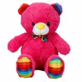 Sunman 2962 30 cm Oturan Kurdeleli Renkli Peluş Ayı
