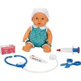 Sunman Bebelou Doktor Zamanı 35cm Konuşan Bebek 29459 Yeşil Puantiyeli