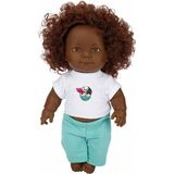 Sunman Dollz N More Dada Kıvırcık Saçlı Bebek 35 cm 35306 Yeşil Eşofman - Renkli
