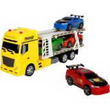 sunman oyuncak 1:24 maxx wheels sesli ve ışıklı 2 katlı transporter tır 44cm 4 araçlı s02002326 - Yok