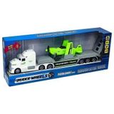 Sunman Oyuncak 1:50 Maxx Wheels Sesli ve Işıklı Taşıyıcı Tır ve Yeşil Uçak 36 Cm S01002319