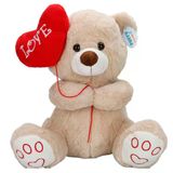 Sunman Oyuncak Peluş Ayı Kalpli Balonlu 40Cm S00004740 (Karışık Renk 1 Adet)
