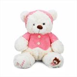 Sunman Puffy Friends T-Shirtlü Sevimli Ayı 43 cm Peluş Oyuncak