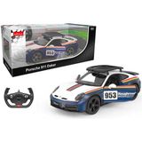 Sunman Rastar 10131 Kumandalı Araba Porsche 911 Dakar F/f R/c 1:14 2.4ghz 6+ - Beyaz - Mavi