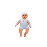 SunmanAbc Denis Bebek 60 cm. 60012 - Mavi Puantiyeli-Beyaz Bere