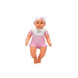 SunmanAbc Denis Bebek 60 cm. 60012 - Pembe Puantiyeli-Beyaz Bere