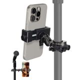 Sunmig Mikrofon Standı Telefon Tutucu, Telefon Tutucu Montajı, Mikrofon Standı, Müzik Standı, Gitar Davulları, iPhone 15 14 13 12 11 Plus Pro Max Mini Samsung Galaxy S24 S23 Ultra Google Pixel 8 7 için